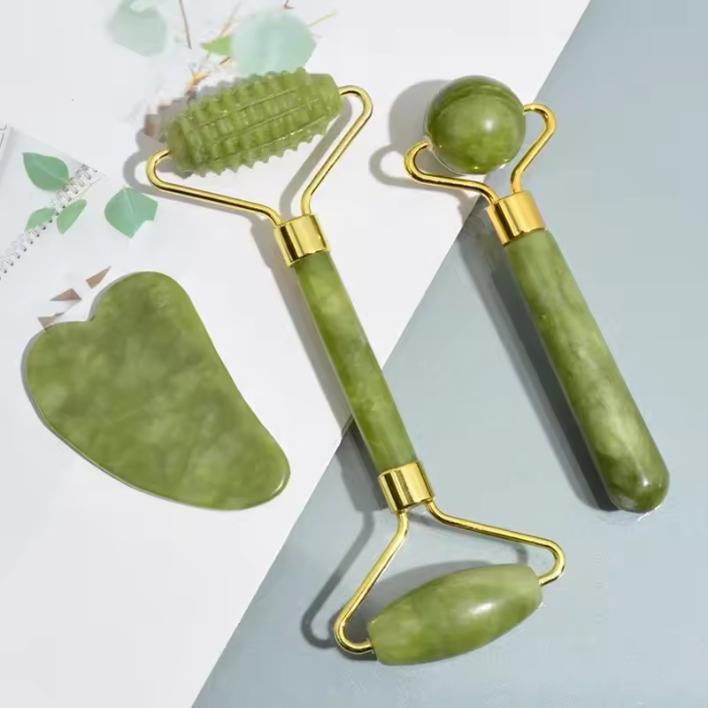 Facial Glow Trio: Gua Sha, Facial Roller, and Facial Ball Roller - Image 3